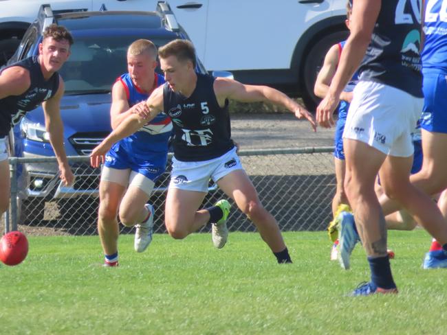 Launceston's Lucas Wootton looks to gather possession. Picture: Jon Tuxworth