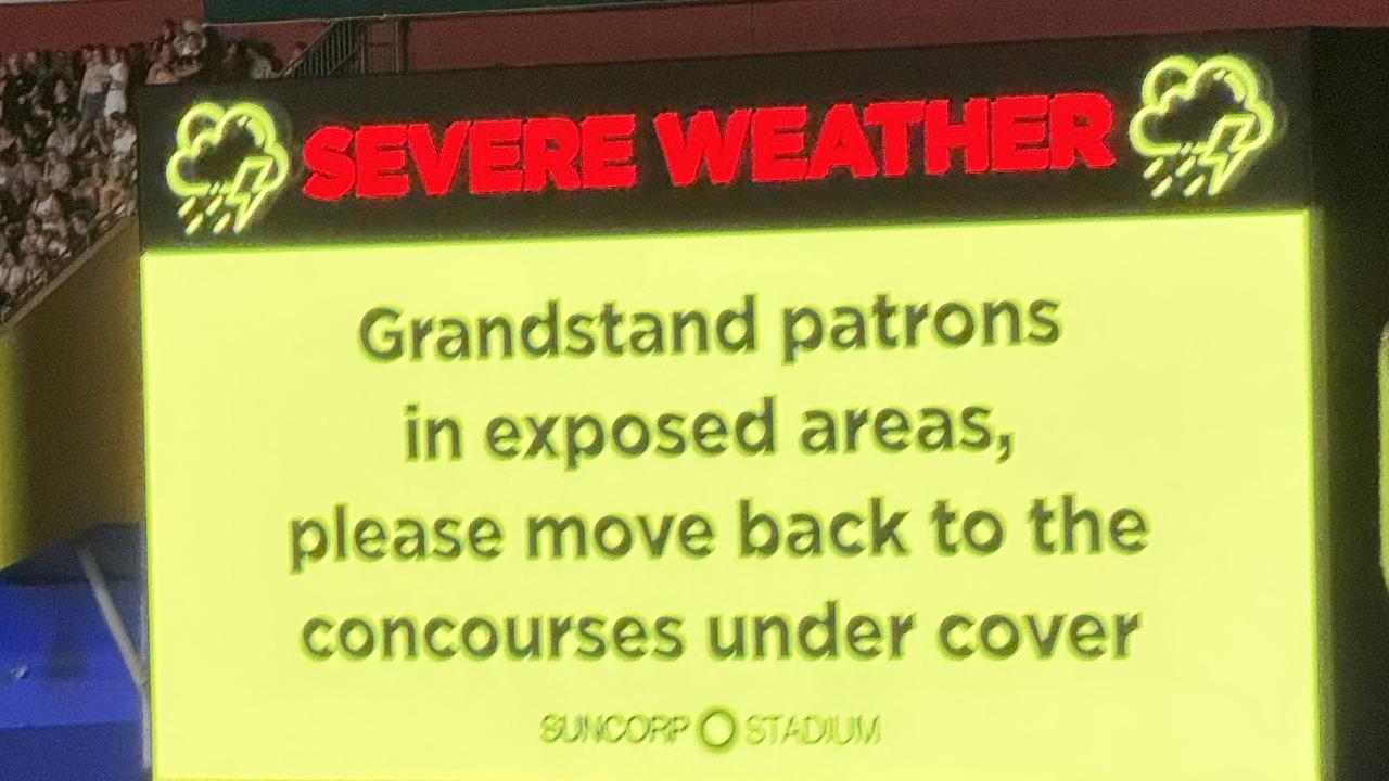 Fans were asked to move out from danger at Suncorp Stadium on Friday night for the Luke Combs concert