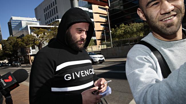 Rafat Alameddine leaving Parramatta Police station in 2019. Picture: Adam Yip