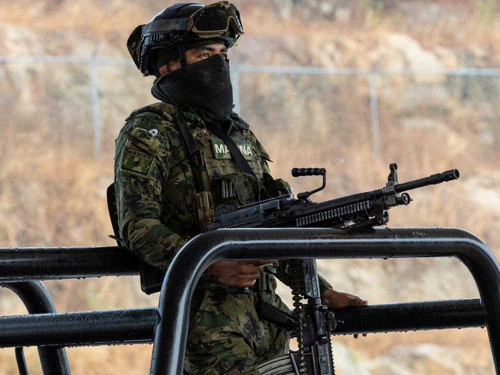 Mexico's Navy in the streets of Lazaro Cardenas where known Narcos gangs operate. Picture: Jason Edwards