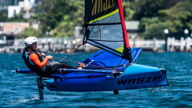 Natasha Bryant on the harbour on the weekend.