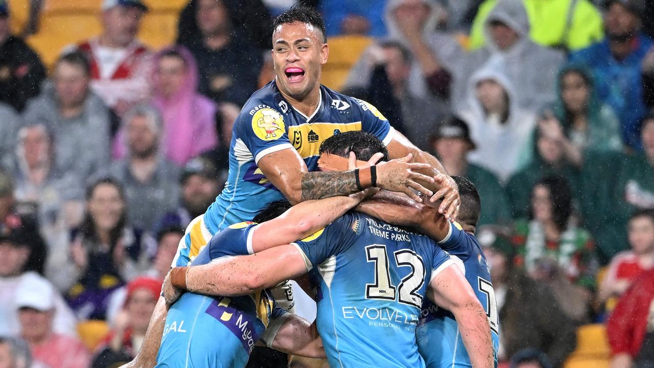 The Titans snappde their five-game losing streak with victory against the Dragons. Picture: Bradley Kanaris/Getty Images