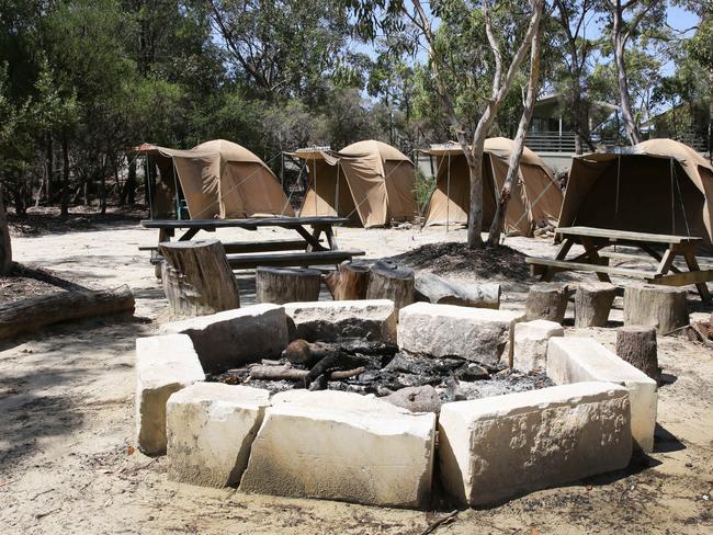 Walkabout Wildlife Park offers camping and cabin options for tourists.