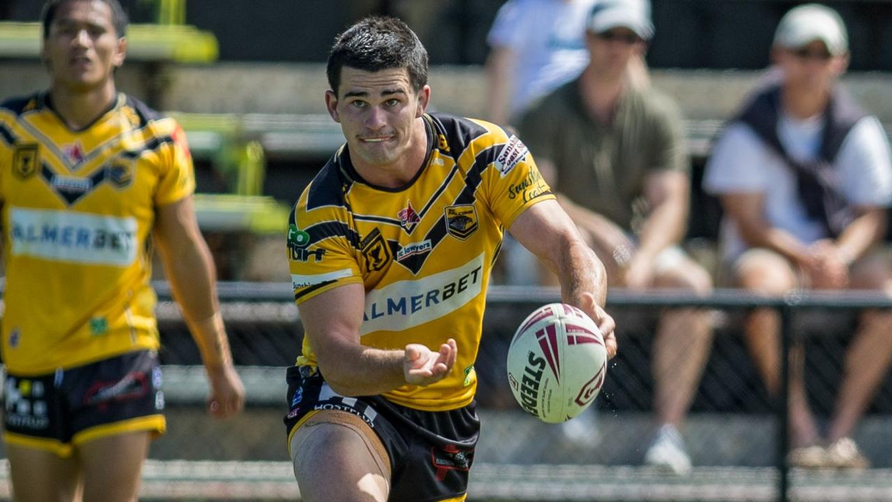 Daniel Atkinson in action for the Sunshine Coast Falcons. Picture: Phil Bradeley Sports Photography.