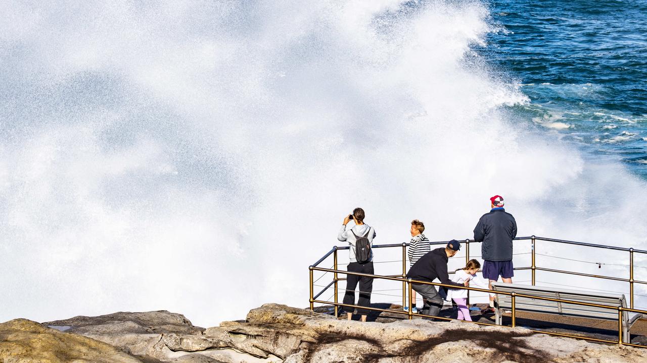 NSW weather: Bondi beach goers flee from massive wave | Herald Sun