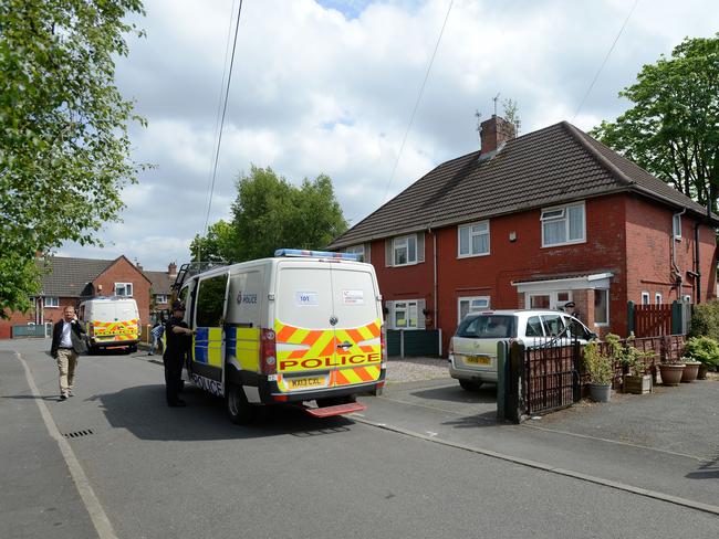 A property raided by police on Aston Avenue in Fallowfield, Manchester, known for its student population.