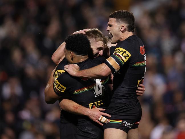 The Panthers are one game away from another grand final appearance, cruising past the Roosters to book a spot in their fifth-straight preliminary final. Picture: Getty Images