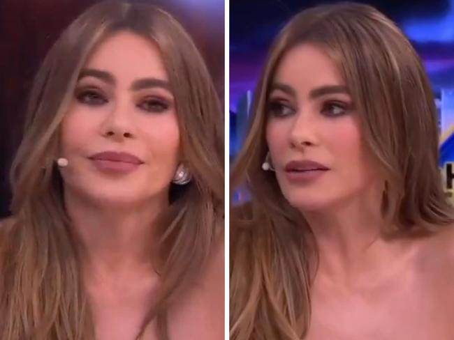 Sofia Vergara became increasingly frustrated during an interview on Spanish television.