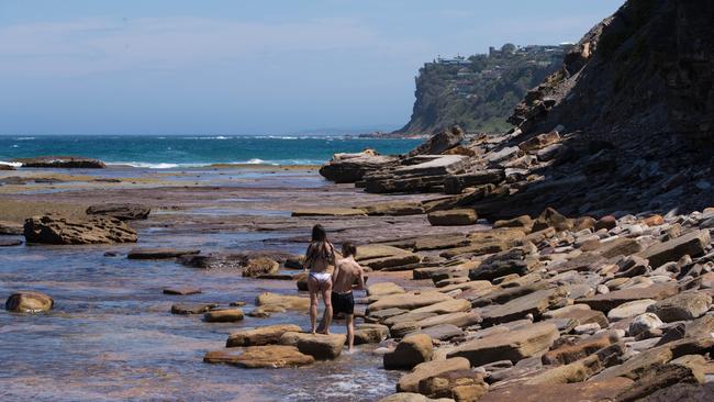 Spearfishing is popular around the rocks at Bilgola Beach, Sydney. Picture: Julian Andrews.