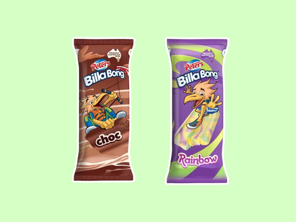 Billa Bong – Before Paddle Pops ruled, Billa Bongs were the go-to ice cream stick—until they disappeared. These delicious ice creams were most popular in the ‘80s and ‘90s. Picture: Woolworths