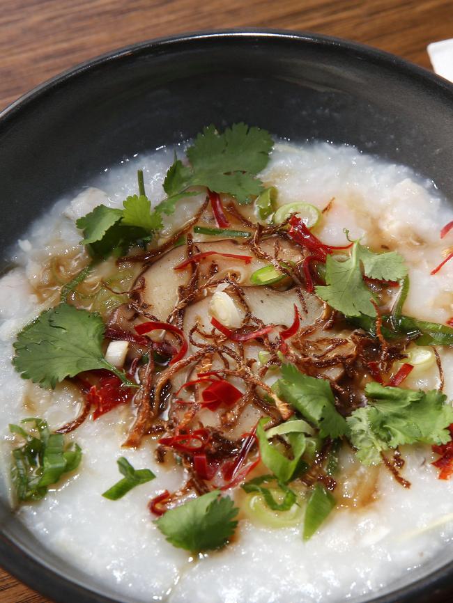 Vegemite and congee, I’m feeling better already. Picture: Mike Dugdale