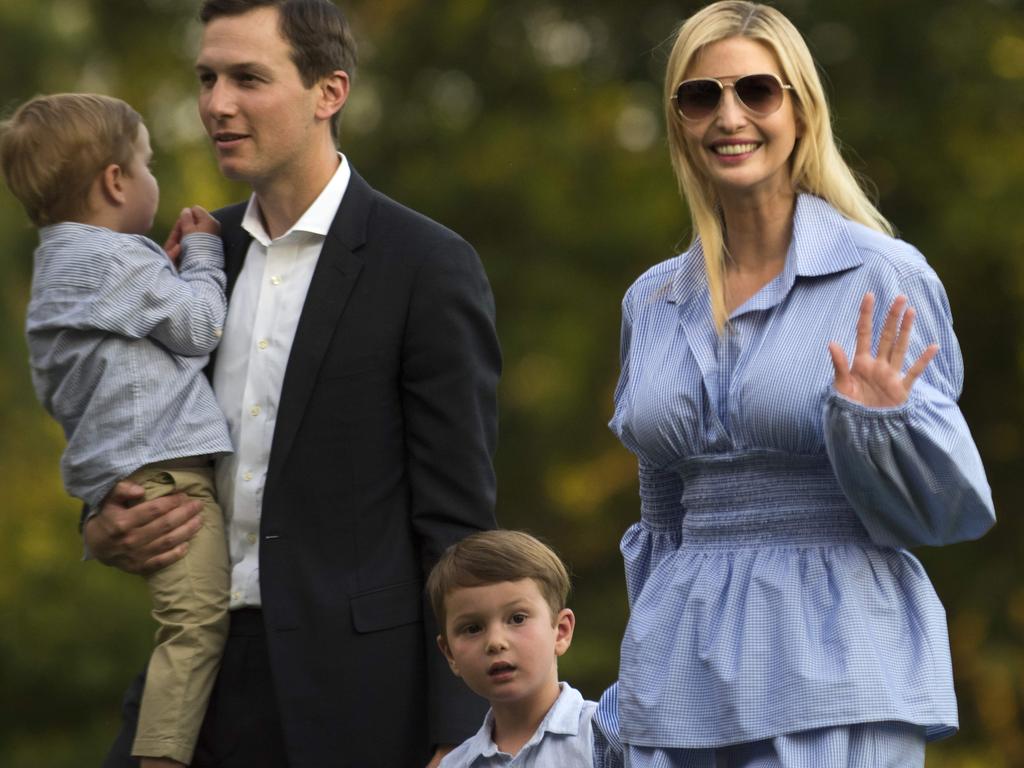 Golden couple Jared Kushner and Ivanka Trump are the most relaxed members of the inner circle. Picture: AFP Photo / Eric Baradat