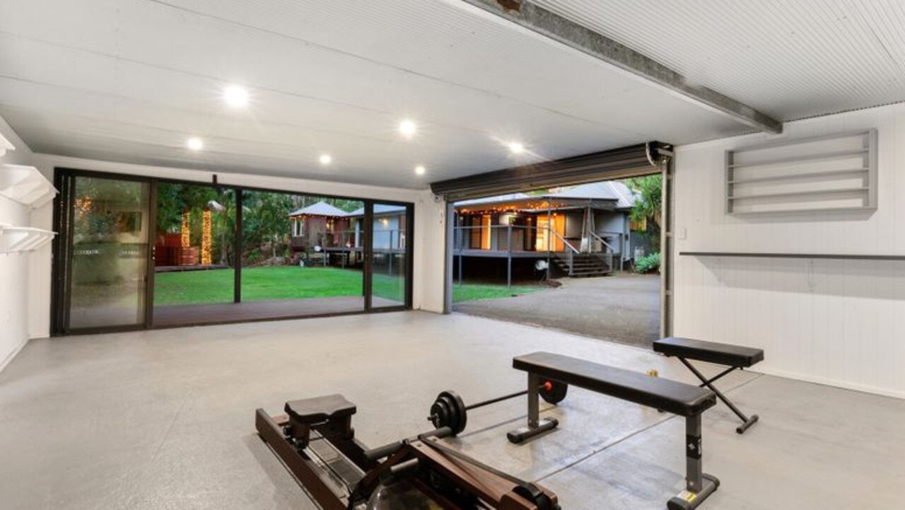 This studio, which is separate to the house, could be used as a home gym.