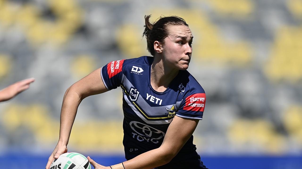 The Cowboys’ NRLW team defeated the Gold Coast Titans 11-10 at Queensland Country Bank Stadium at the weekend. Image: Ian Hitchcock/Getty Images