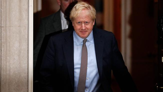 Boris Johnson leaves 10 Downing Street after meeting with his cabinet. Picture: AFP.