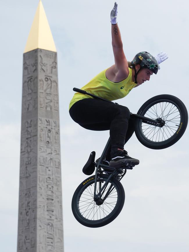 Natalya Diehm of Team Australia competes during the BMX Freestyle Women's Park Final on day five of the Olympic Games. Photo: Tim de Waele/Getty Images.