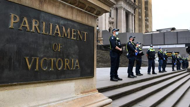 More than 100 Victoria Police members have been stood down for not complying with the vaccine mandate.