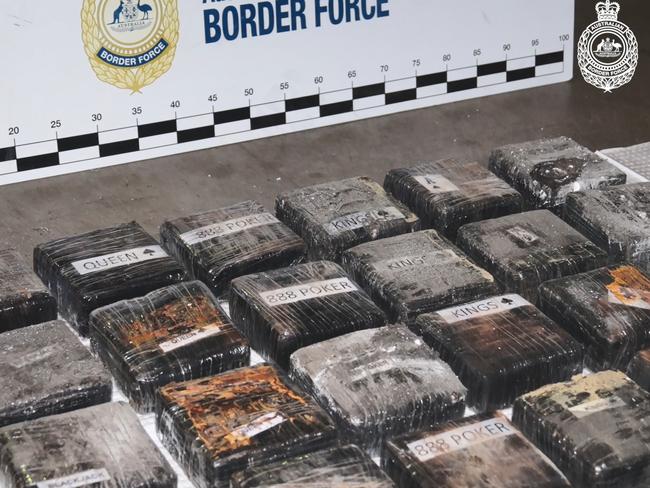 Packages of cocaine found in the plasma cutting machine. Picture: Australian Border Force