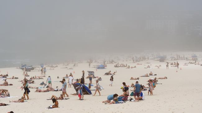 Sea fog at Bondi. Picture: AAP Image/ Monique Harmer