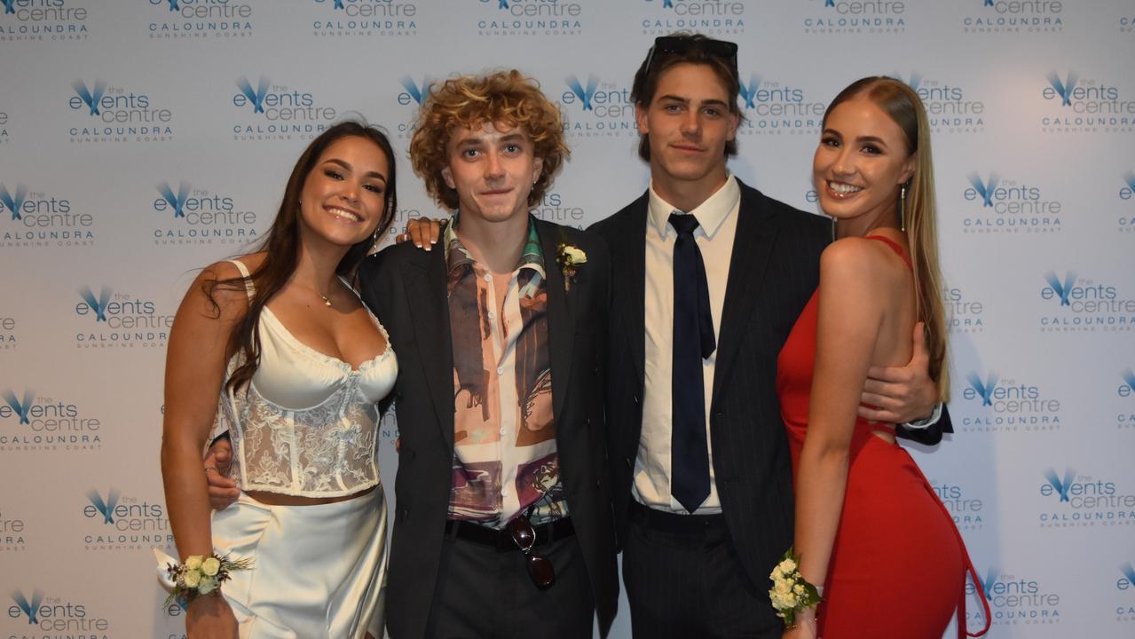 Agen Collen, Jake O'Hara, Roko Knott and Tiara Groenewald at the Sunshine Coast Grammar School formal on November 17. Picture: Sam Turner