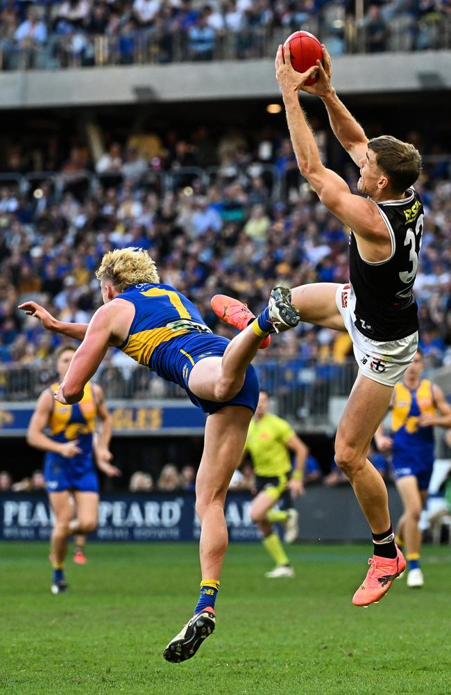 Mason Wood booted three goals in a huge final term. Picture: Daniel Carson/AFL Photos