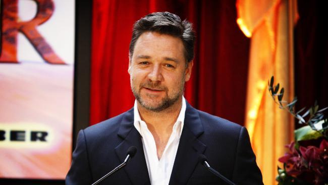 Russell Crowe announces he will narrate the 'stadium spectacular' Ben Hur in Sydney. Picture: Craig Greenhill