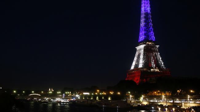 The Eiffel Tower illuminated with the colours of the French flag in tribute for the victims of the deadly Bastille Day attack <i>Picture: AFP/MATTHIEU ALEXANDRE</i>