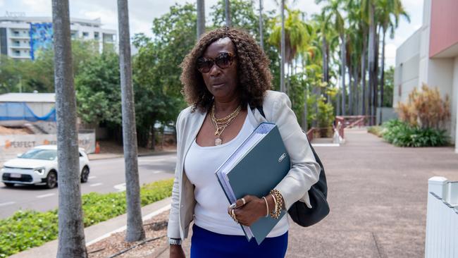 Lawyer Thelma Gray leaves the Darwin Local Court. Picture: Pema Tamang Pakhrin