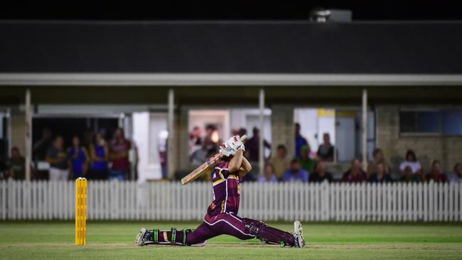 Nathan Reardon still got the ball to the boundary despite the occasional miss hit.