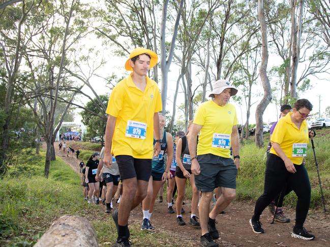 Hikers set off on the 10km hike.The Base Services, Hike for Homeless held at Jubilee Park. October 19th, 2024