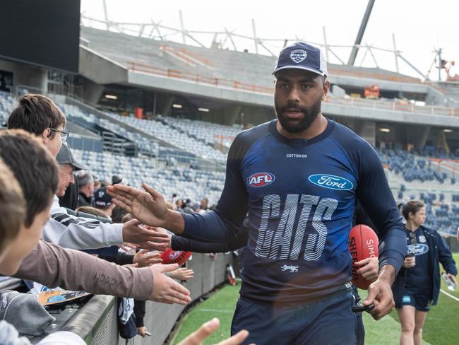 Ratugolea at the Cats training. Picture: Brad Fleet