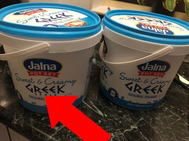 Jalna yoghurt makes change to packaging. Picture: Reddit