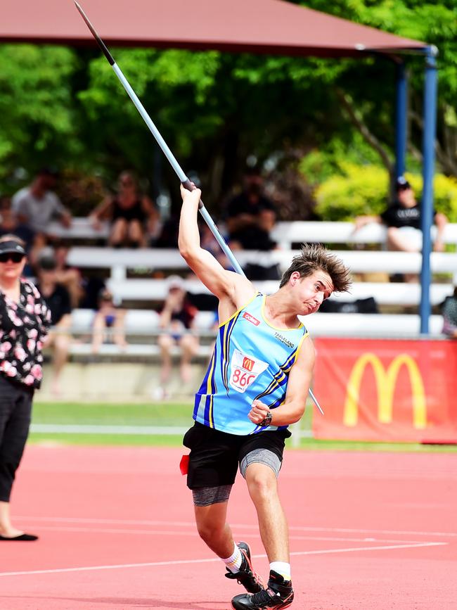 Leon Grundling at the Queensland Little Athletics State Championships at Townsville Sports Reserve. Picture: Supplied