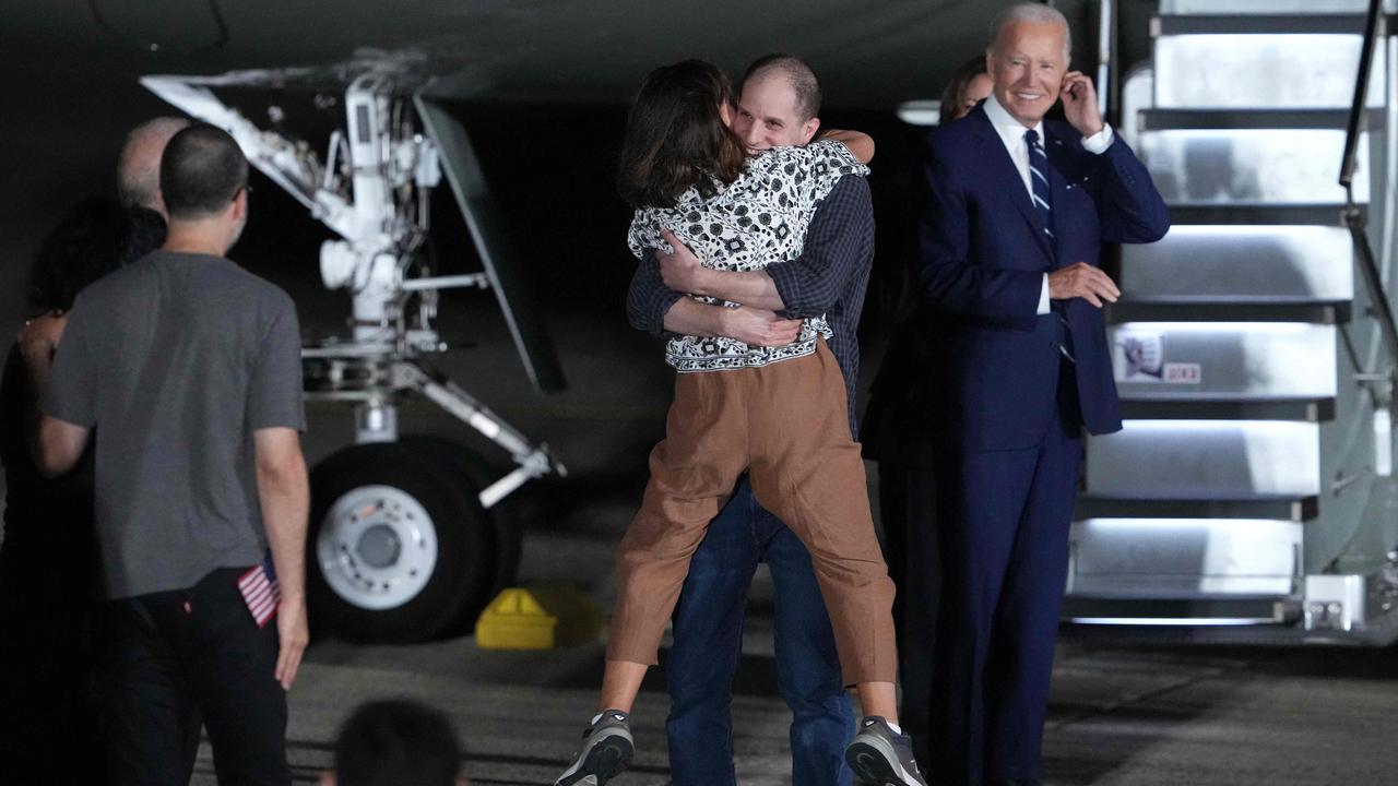 Joe Biden, Kamala Harris greet prisoners after swap with Russia | The Australian