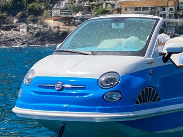 The Fiat 500 Off-Shore for John Connolly’s column Image Courtesy of Positano Boats.