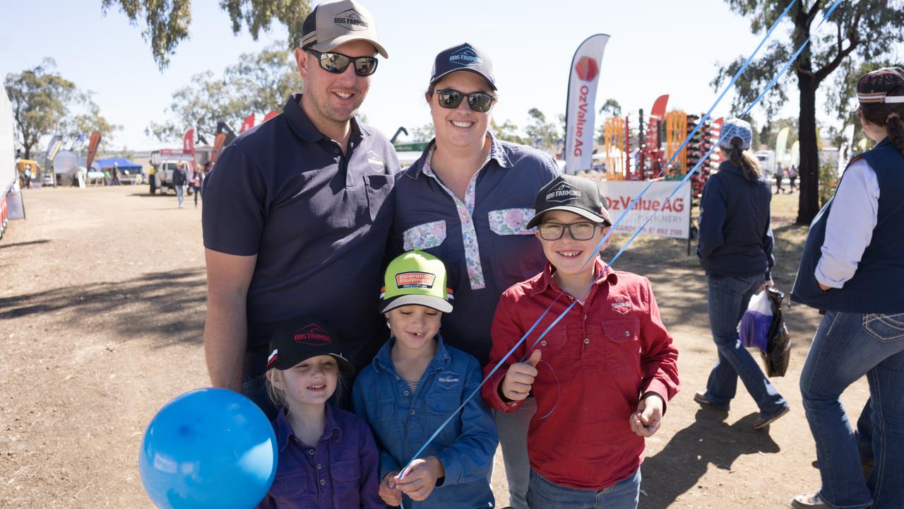 Matt, Emma, Georgia, Eli and Lucas Richards at Farm Fest. June 4, 2024. Picture: Christine Schindler