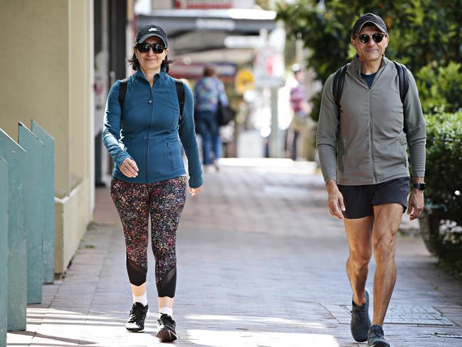 Former premier Gladys Berejiklian is looking forward to spending time with family in a low key Christmas after two stressful years running NSW, battling Covid outbreaks and major weather disasters. Pictured with boyfriend Arthur Moses. Picture: Adam Yip