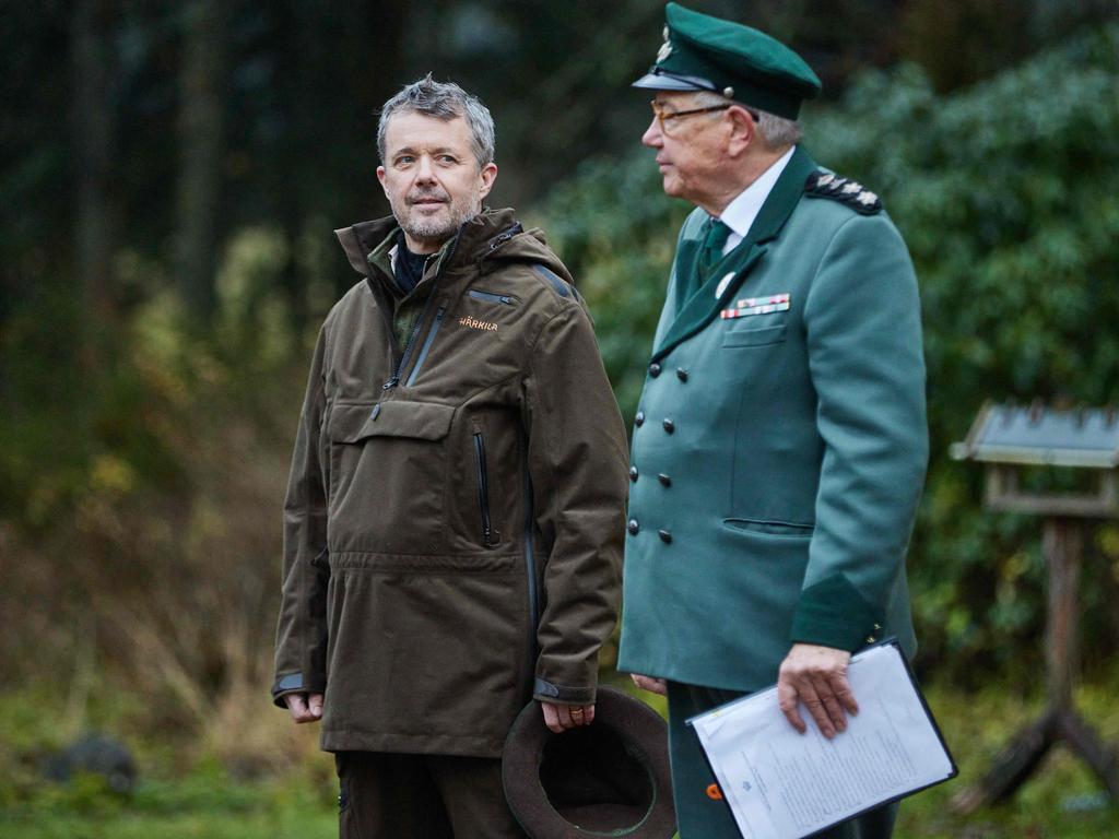 Crown Prince Frederik of Denmark at the royal hunt in Gludsted Plantage near Silkeborg, Central Jutland. Picture: AFP