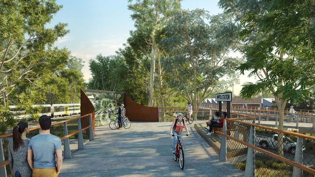 The elevated boardwalk at Pippita station.