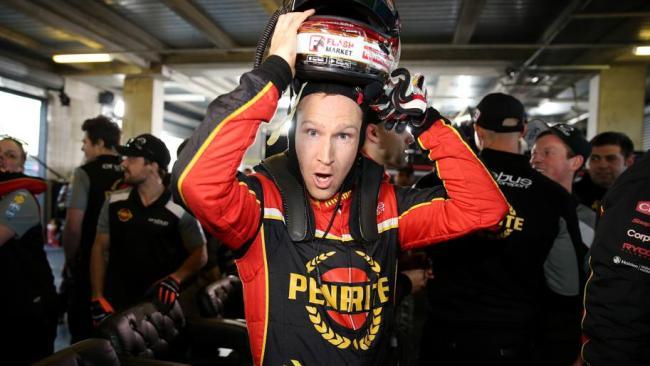 Dave Reynolds celebrates after he won the top ten shootout at Bathurst on Saturday