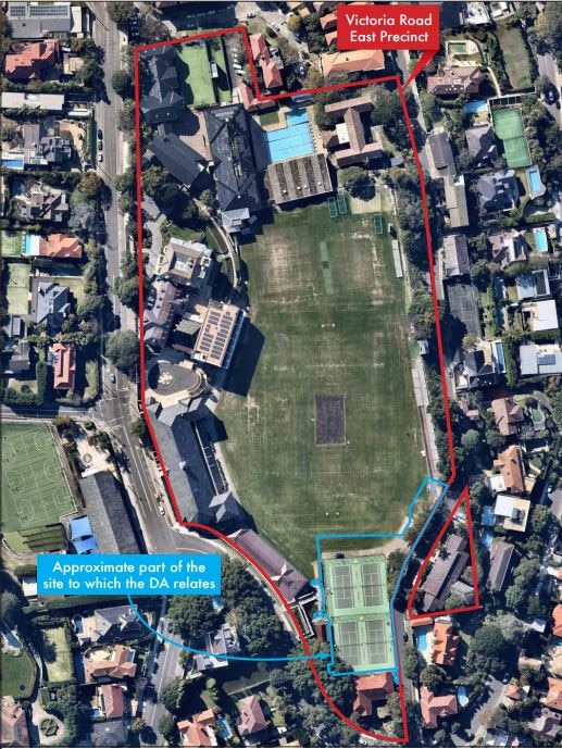 The Scots College development application for car park and new rooftop tennis courts.