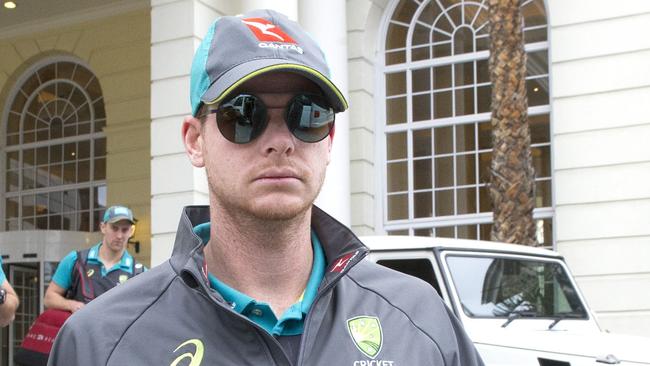 Steve Smith Captain of Australia cricket team leaves the Cullinan Hotel, in Cape Town. Picture: Nasief Manie/WP Media