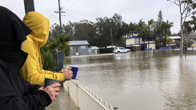 Wunda Ave and Banksia St residents are waiting to see if the afternoon’s high-tide causes any more damage.