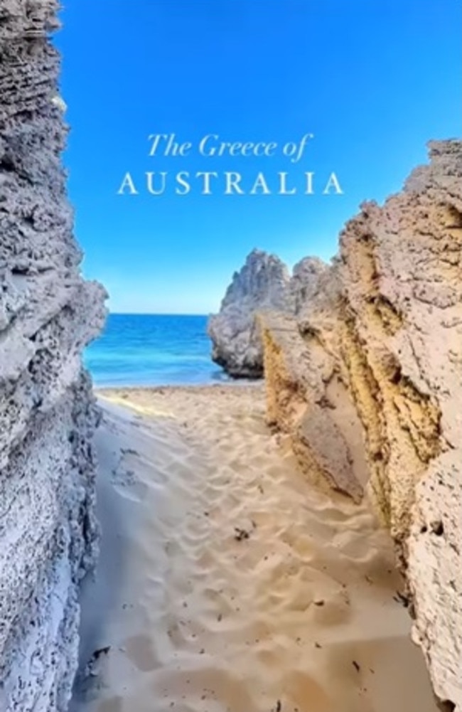 Hamelin Bay in Western Australia has been likened to the Greek islands. Picture: Instagram/_thetravelherk