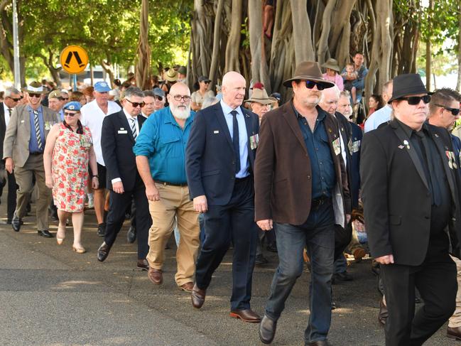 Anzac Day 2025. Strand parade in Townsville. Rwandan veterans. Picture: Evan Morgan