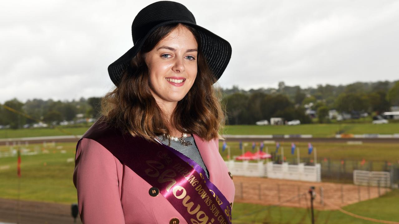 Nicole Blanck, from Bell, was named Darling Downs Showgirl at the Heritage Bank Toowoomba Royal Show. Saturday March 26, 2022. Picture: Bev Lacey