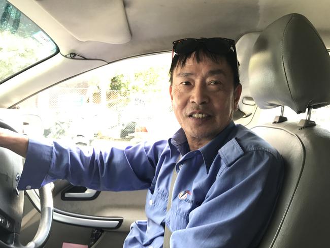 Taxi driver William Zheng's business improved by 30 per cent today thanks to bus drivers going on strike.