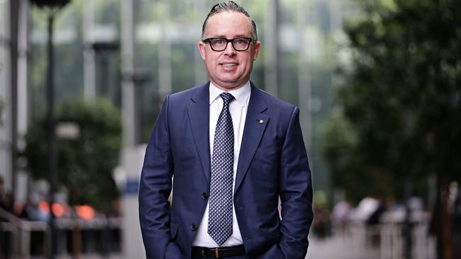 Alan Joyce at Qantas headquarters in Mascot, Sydney yesterday. Picture: Adam Yip.