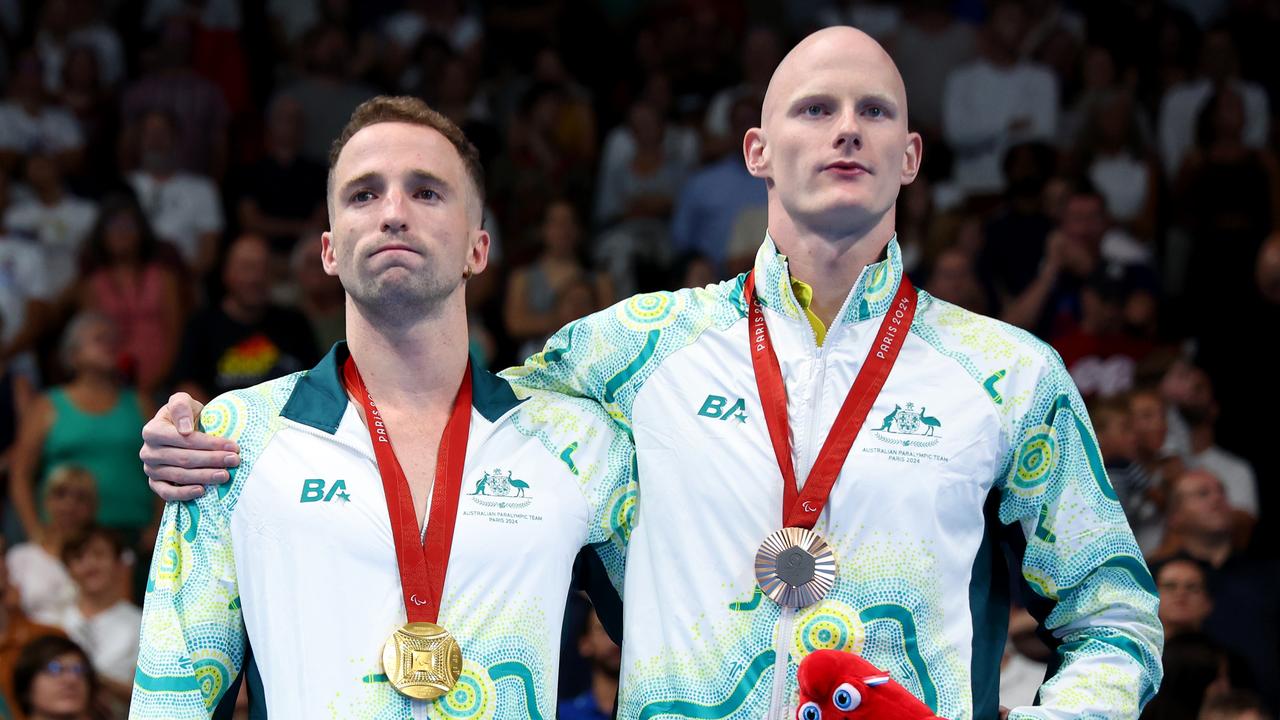 Thomas Gallagher and Bronze medalist Rowan Crothers. (Photo by Michael Reaves/Getty Images)