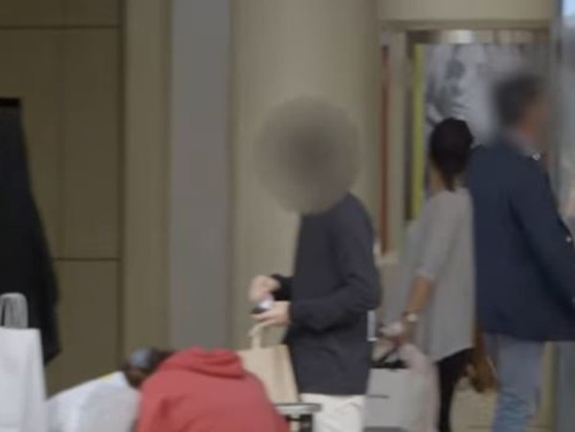The man walks away after abusing Rahila. Picture: Screengrab/SBS